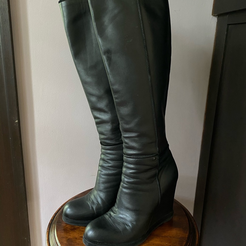 Ritch Erani knee length soft leather wedge heel